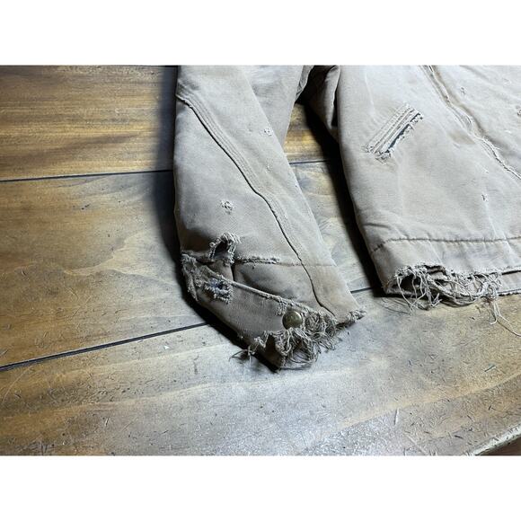 Vintage Y2K Carhartt J97 CML Detroit Canvas Work Jacket XL Distressed - Picture 7 of 16